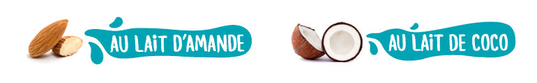 Lait d'amande et lait de coco