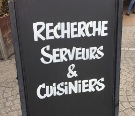 chevalet recrutement serveurs cuisiniers