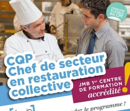 CQP CHEF DE SECTEUR RESTAURATION COLLECTIVE