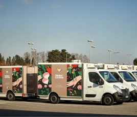 Flotte camions de la société restauration collective Terres de Cuisine