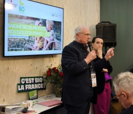 Jean Verdier Président Agence Bio et Laure Verdeau