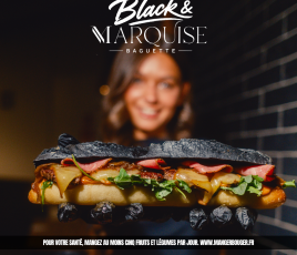 Black and Marquise baguette