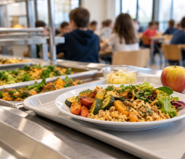 repas végétarien cantine scolaire