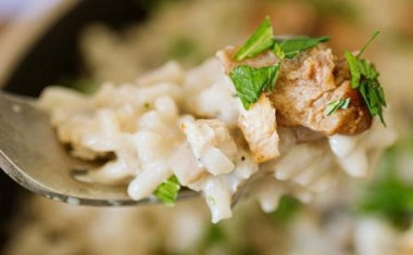 Risotto de pintade
