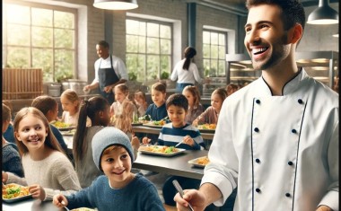 image ia cantine scolaire enfants menu vegetarien
