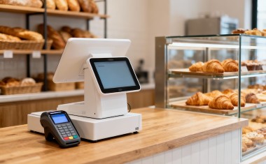 Une caisse en boulangerie