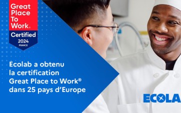 Ecolab certifié Great Place to Work dans 25 pays d'Europe