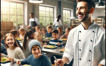 image ia cantine scolaire enfants menu vegetarien