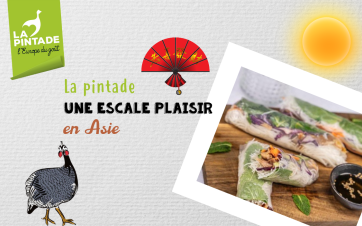 Pintade escale en Asie