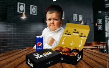 V1 Black & White Burger Hasbulla