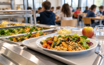 repas végétarien cantine scolaire