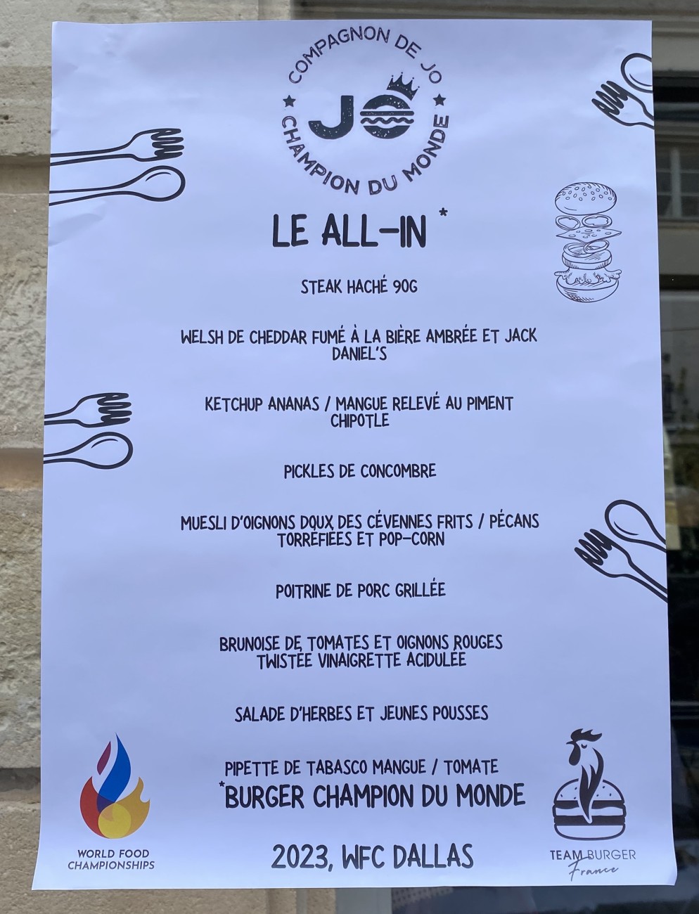 Les ingrédients du All In