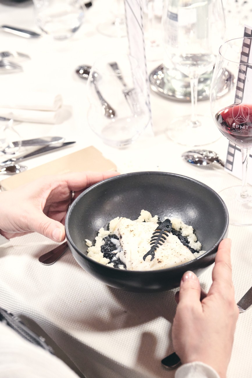 Cabillaud riz noir vénéré chou fleur