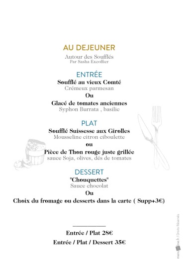 Menu déjeuner Excoffier