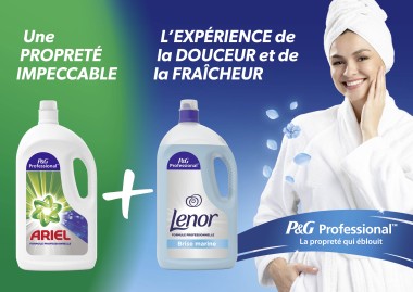 Lavage Parfait Ariel Professional et Lenor Professional