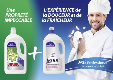 Lavage Parfait Ariel Professional et Lenor Professional