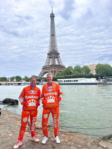 Michael and Alessandro in DunKings Tracksuits 