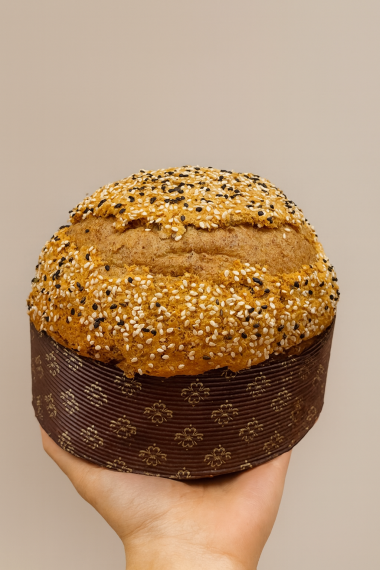 Panettone Zaatar-Citron confit-Grana padano signé Christophe Louie