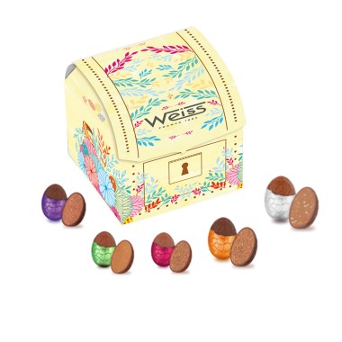 La diversité des pralinés, réalisés à partir de plusieurs fruits secs et aux textures plus ou moins croustillante, peut se dévoiler pleinement à Pâques.