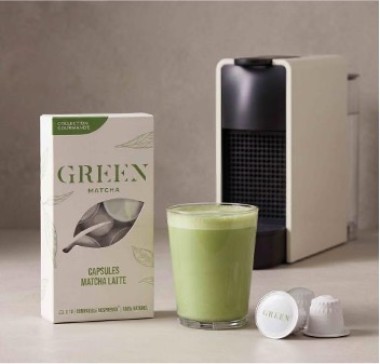 BD GREEN_CAPSULES DE MATCHA LATTE VEGAN COMPATIBLE NESPRESSO®