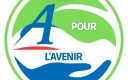 Logo vert, blanc, bleu