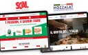 Deux écrans d'ordinateur côte à côte présentant les pages d'accueil des sites internet de Scal et Mozzalat 